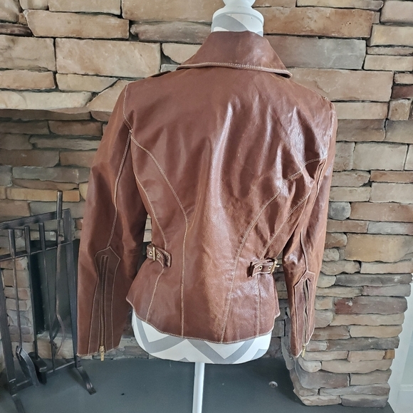 A.N.A Leather Jacket Size Small - Picture 4 of 6